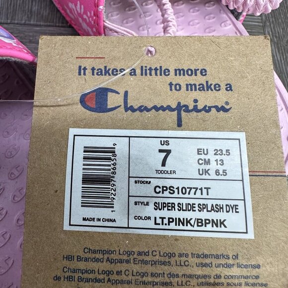 Champion Super Slide Splash Toddler size 7 Hot Pink Slingback Sandals - Picture 8 of 8
